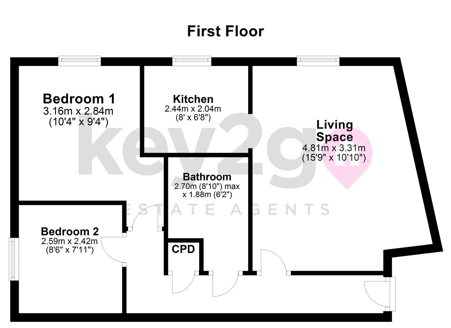 95, St. Matthews Close, Sheffield floorplan