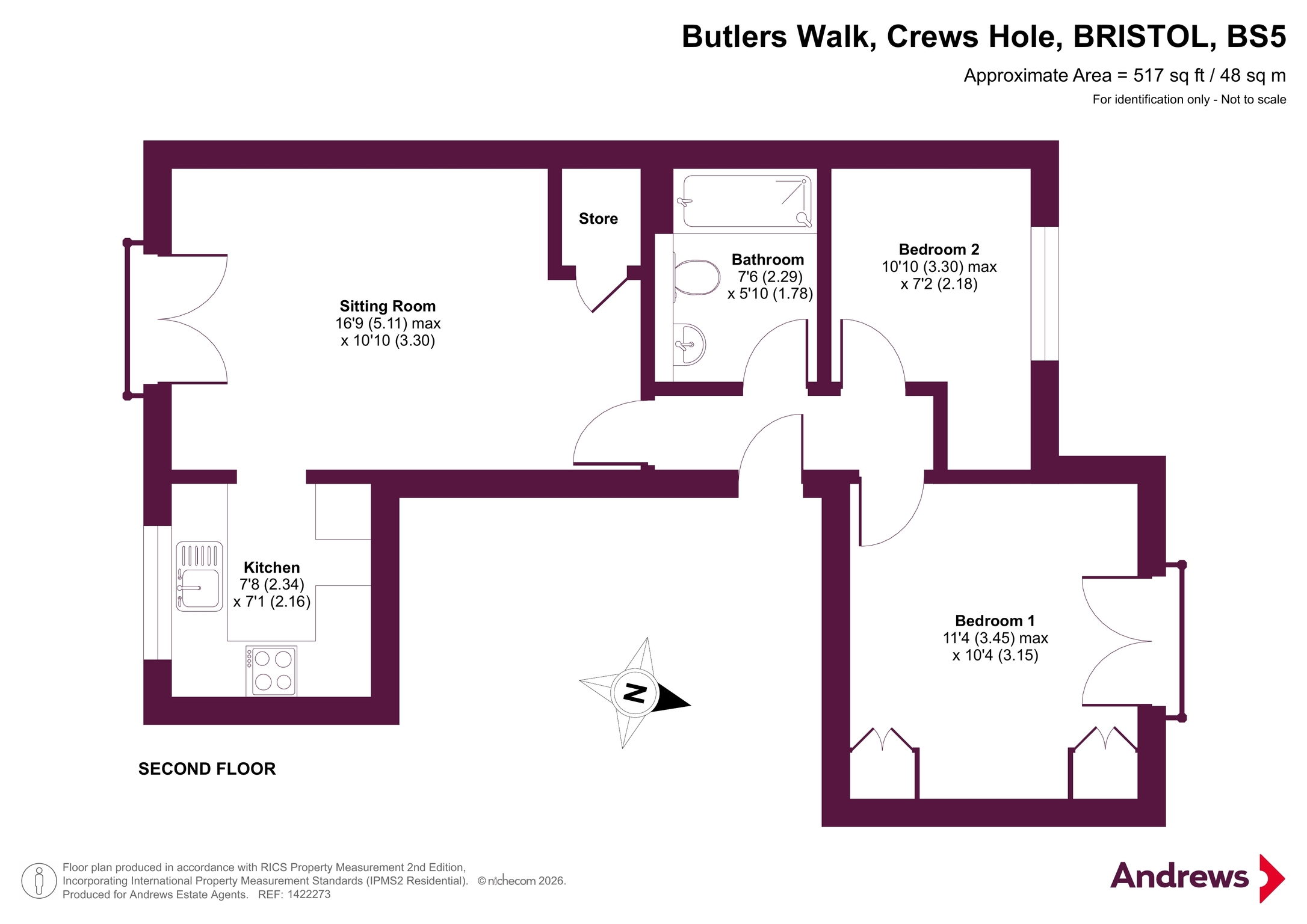 177, Butlers Walk, BRISTOL floorplan