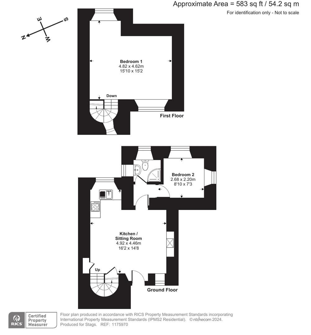 Cartwheel Cottage, Tintagel floorplan