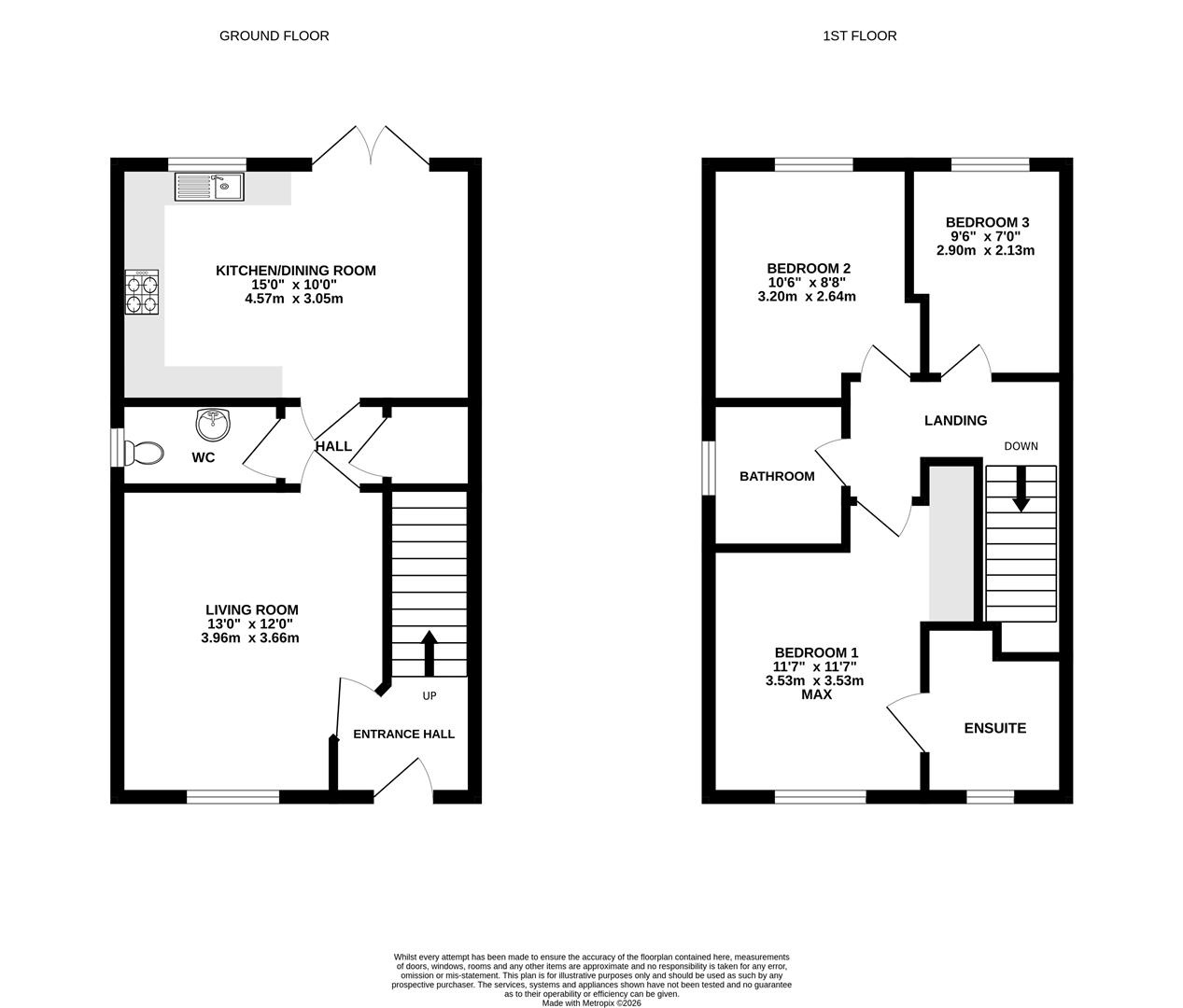 114, Manor Road, Newent floorplan