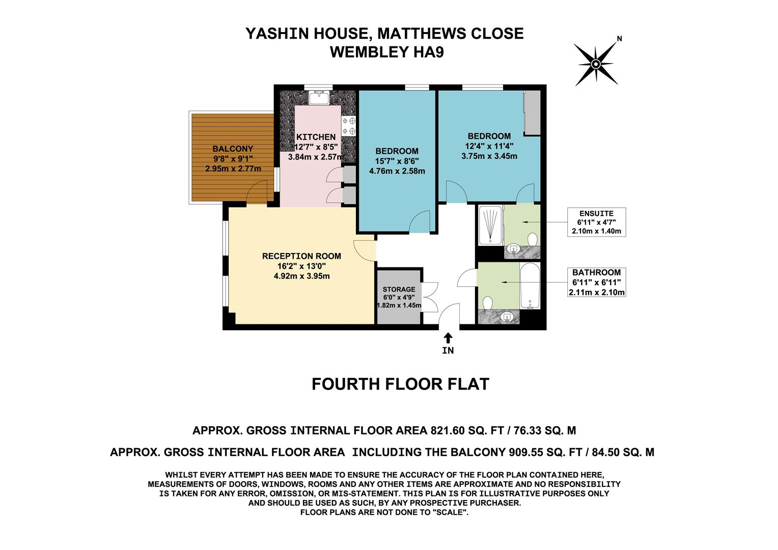Yashin House, 18, Matthews Close, Wembley floorplan