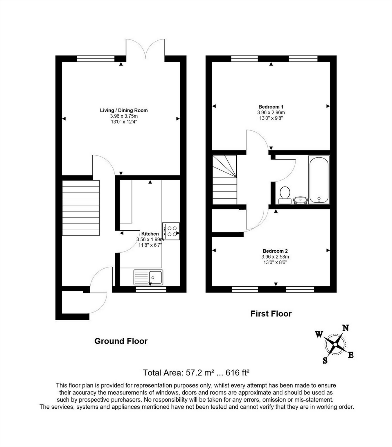2 Bedrooms Terraced house for sale in Albert Road, Bagshot, Surrey GU19