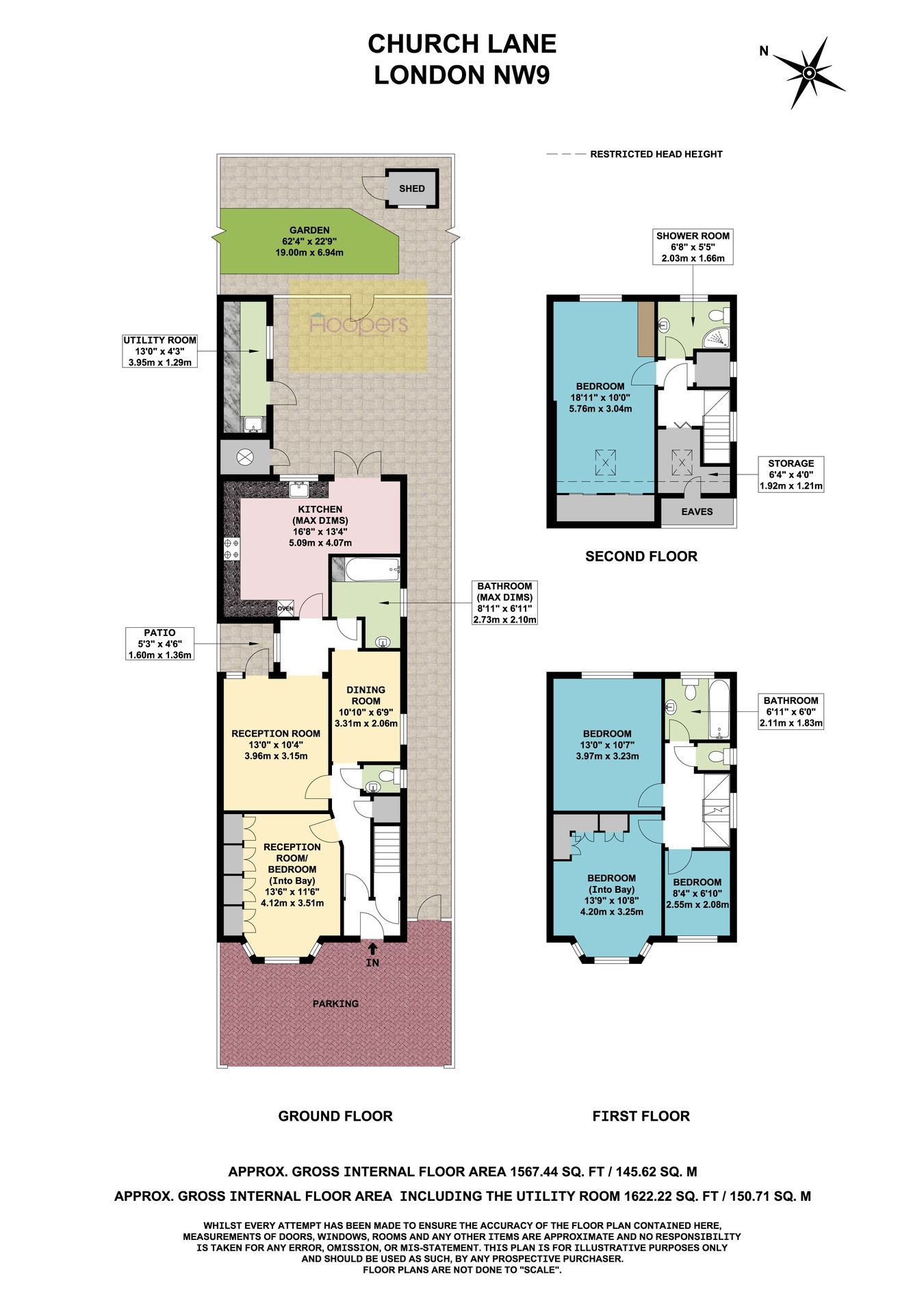 98, Church Lane, London floorplan