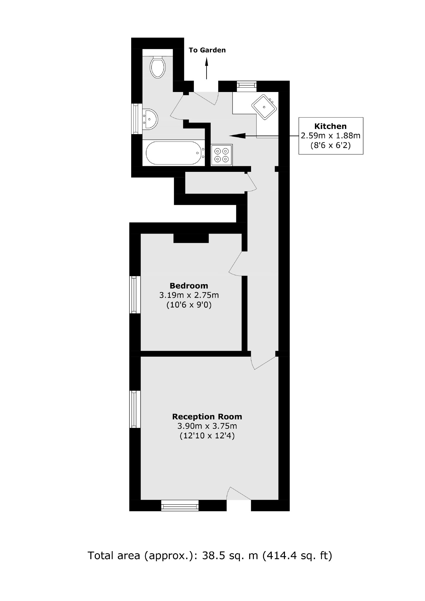 44A, Khartoum Road, London floorplan