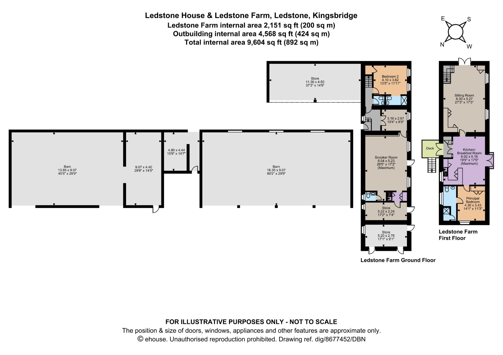 Ledstone House & Ledstone Farm,, Ledstone, Devon floorplan