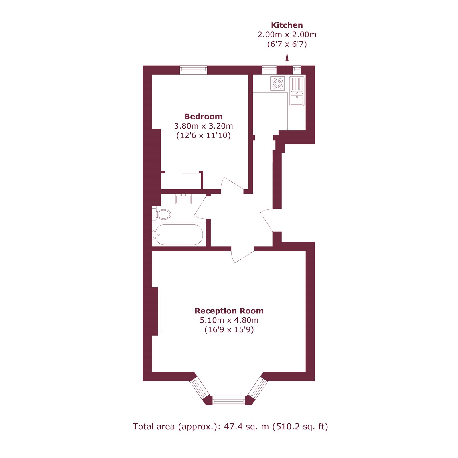 102b, Graham Road, London floorplan
