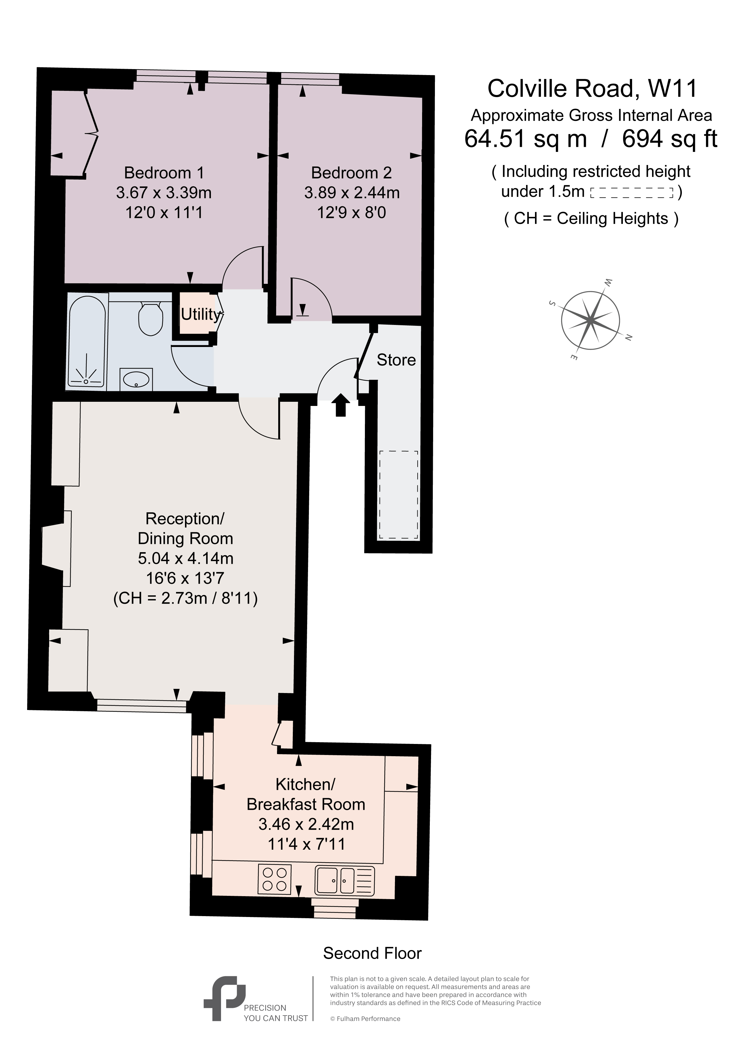 5 Portico House, 28, Colville Road, London floorplan