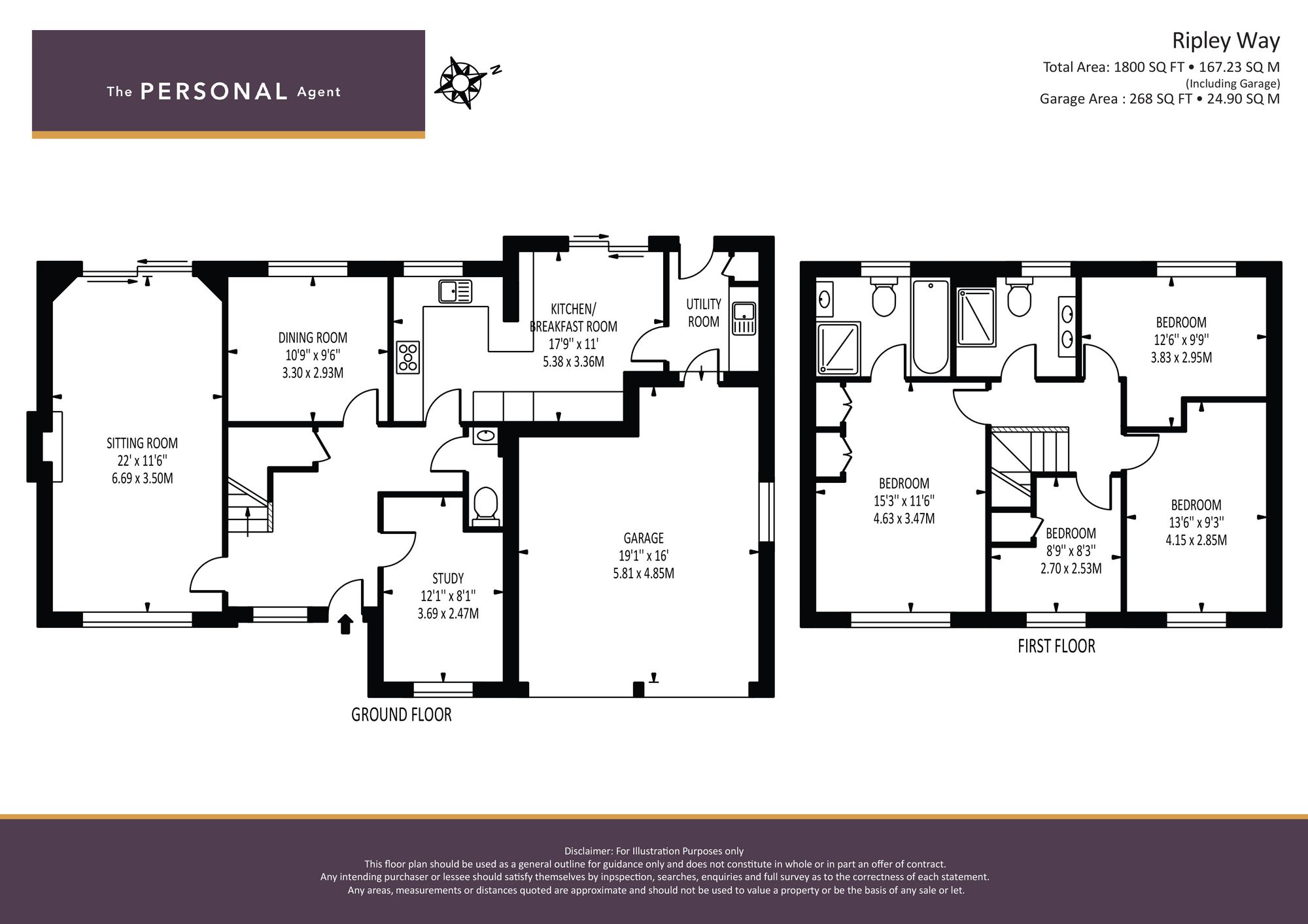 13 Ripley Way, Epsom floorplan