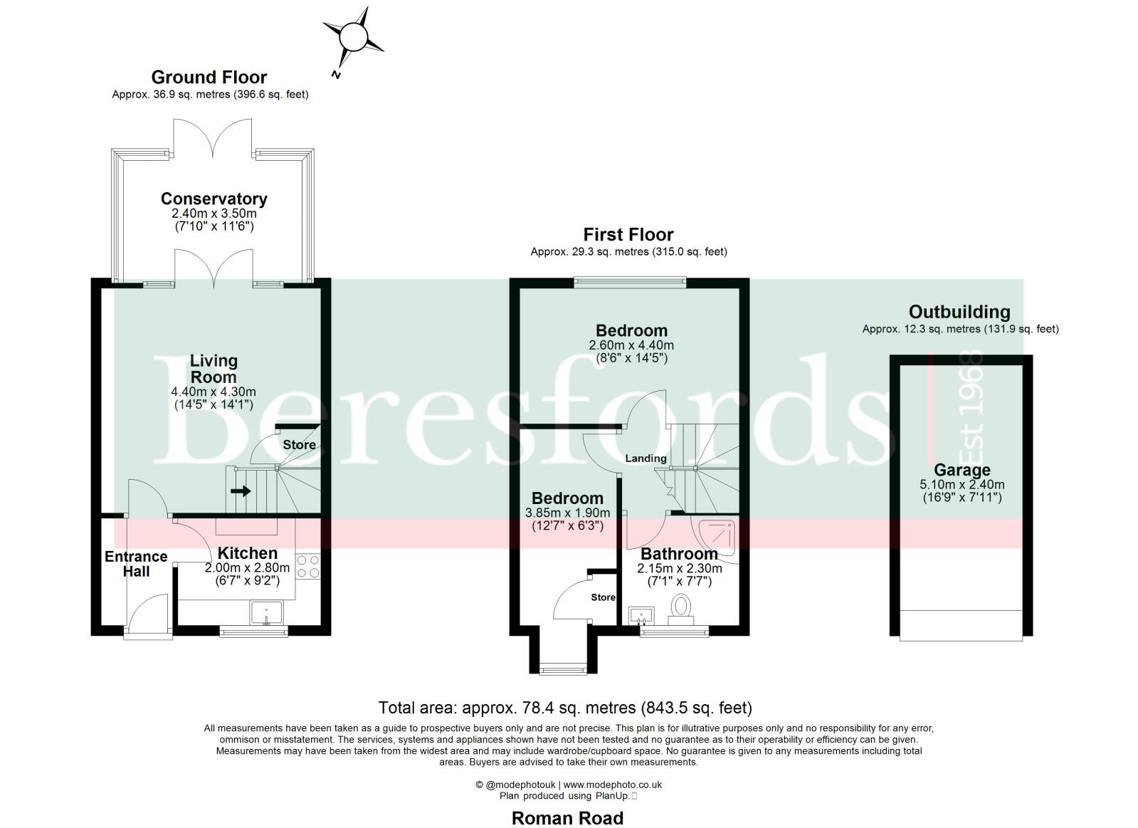 163, Roman Road, Brentwood floorplan