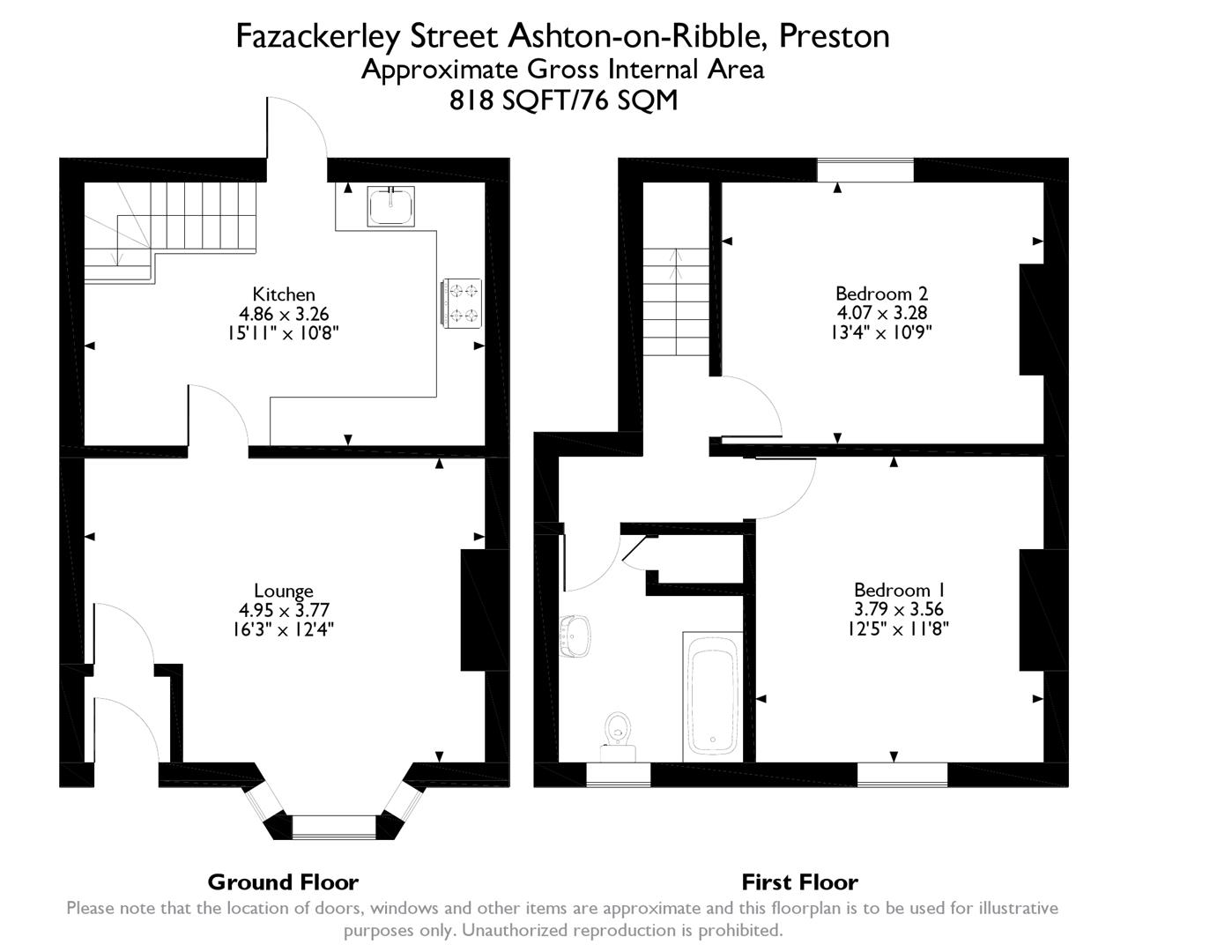 2 Bedrooms Terraced house for sale in Fazackerley Street, Ashton-On-Ribble, Preston PR2