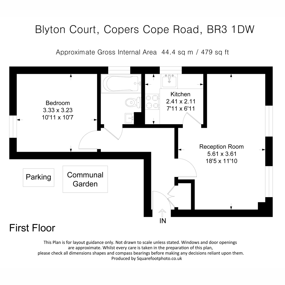 Flat Flat 6, Blyton Court, Copers Cope Road, Beckenham floorplan