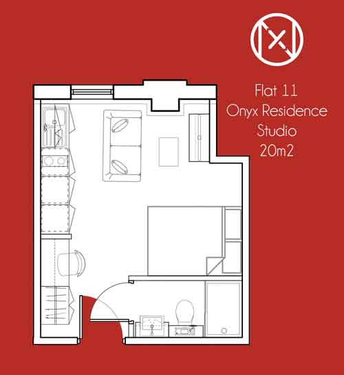 0 Bedrooms Studio to rent in Onyx Residence, 111 St Mary's Road, Sheffield S2