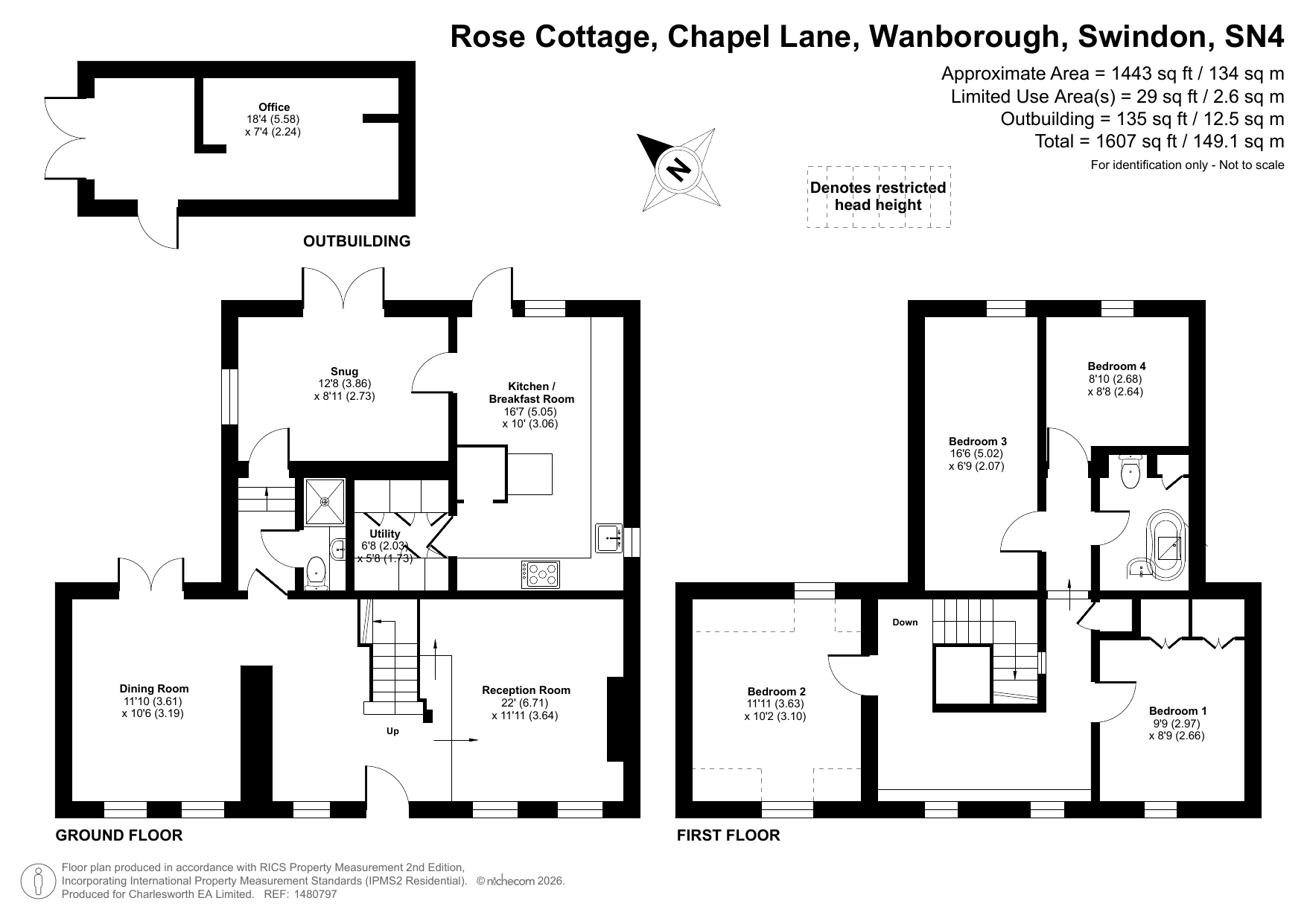 Rose Cottage,, Chapel Lane, Wanborough floorplan