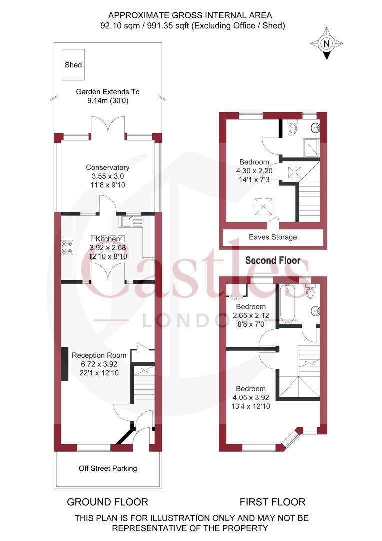 1, Curzon Avenue, Enfield floorplan