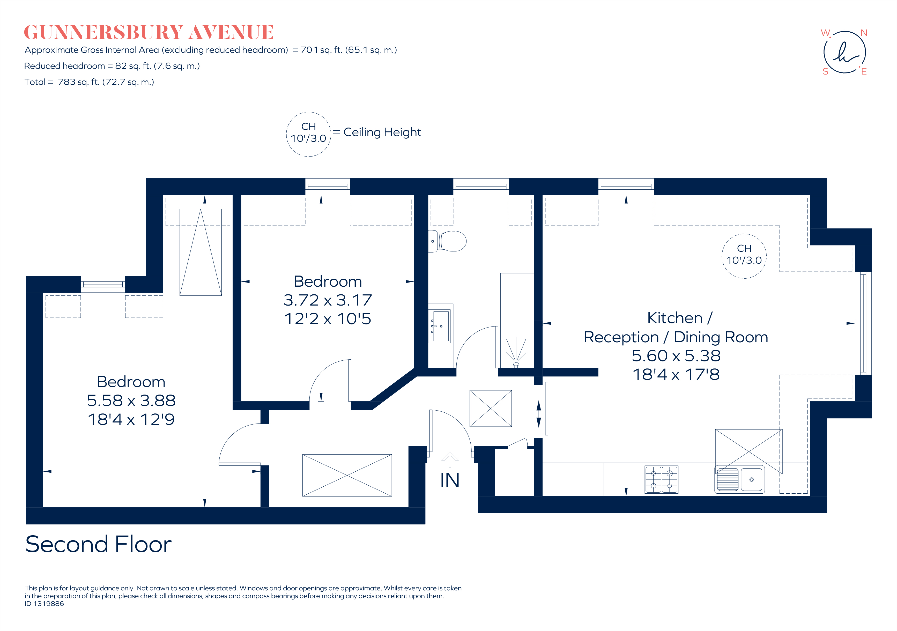 Flat 9, 43, Gunnersbury Avenue, Ealing floorplan