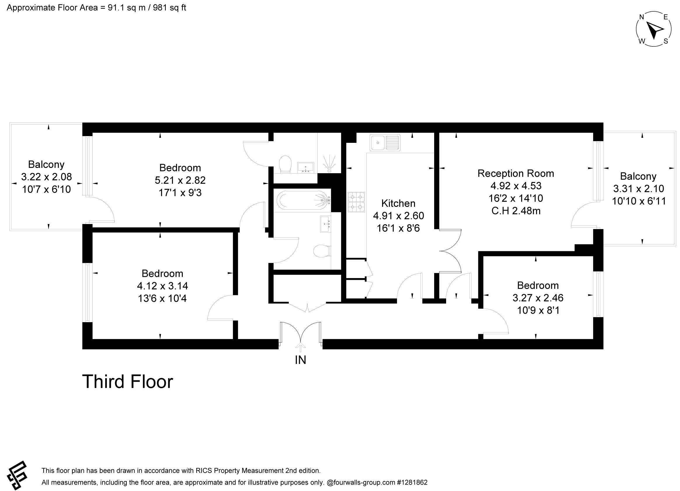 Ashley Court, 26 Bolinder Way, London floorplan