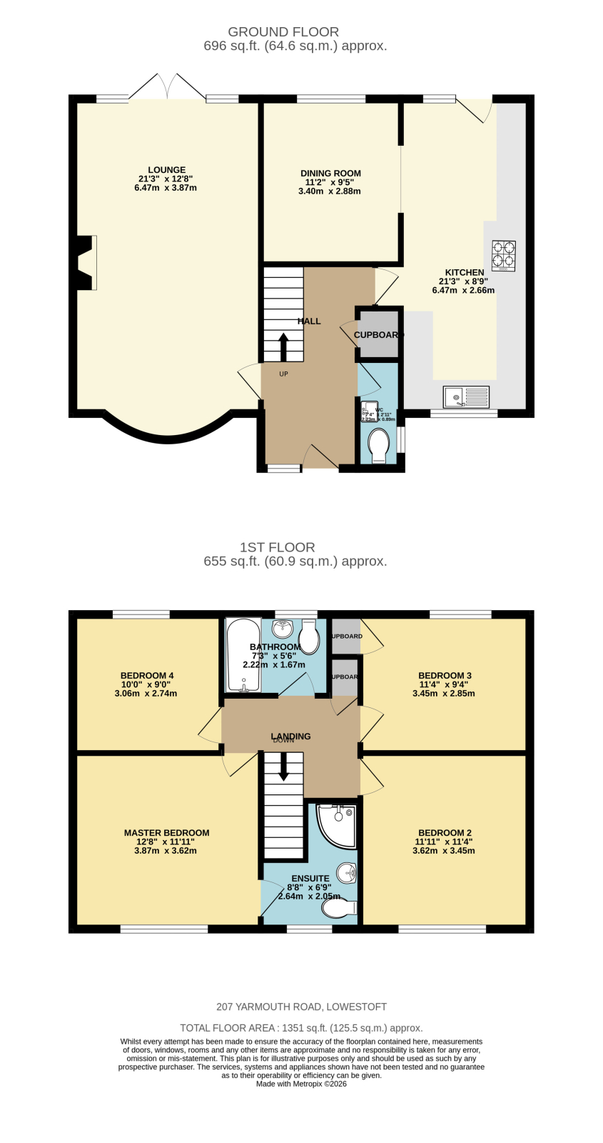 207, Yarmouth Road, Lowestoft floorplan