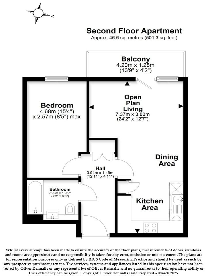 Flat 207, Empire Way floorplan