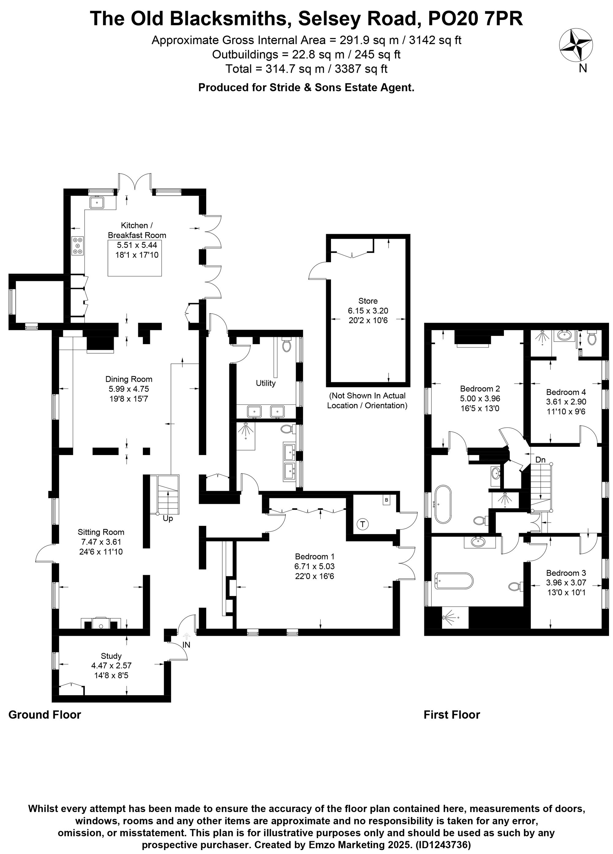 The Old Blacksmiths Selsey Road, Chichester floorplan