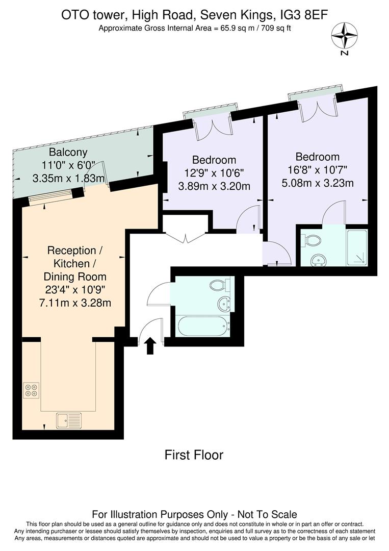 Flat 5, 571, High Road, Ilford floorplan