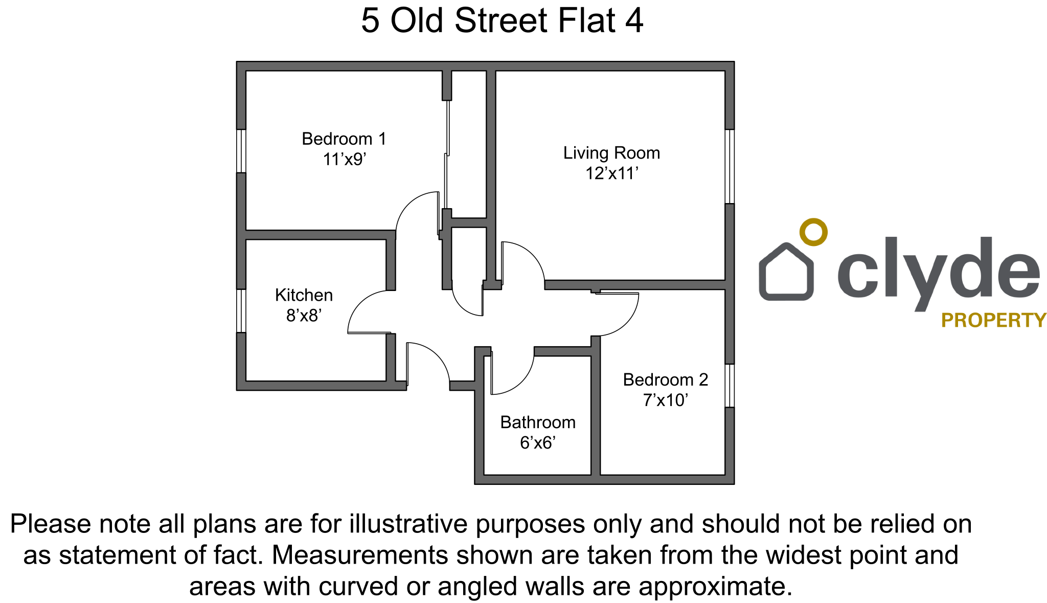 Flat 4, 5, Old Street, Clydebank floorplan