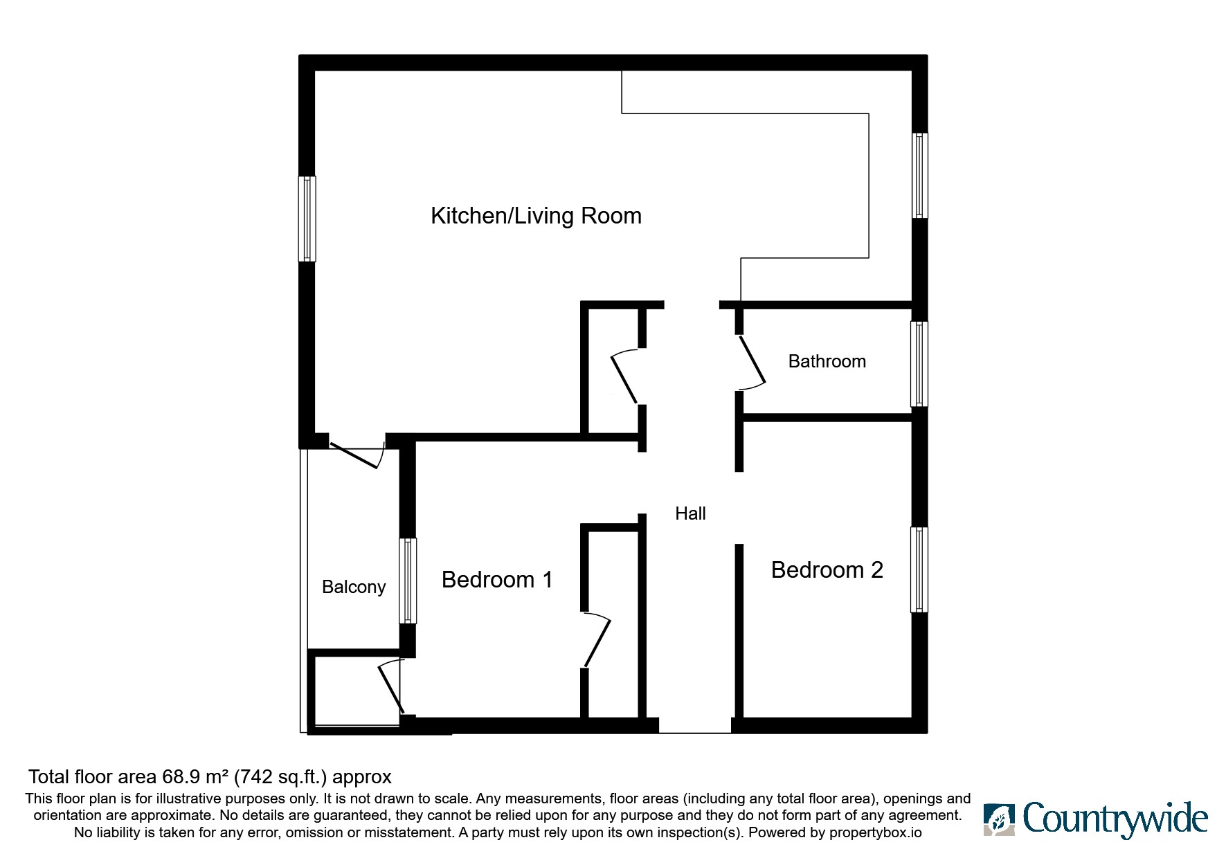 1/1, 9, Mossvale Way, Glasgow floorplan