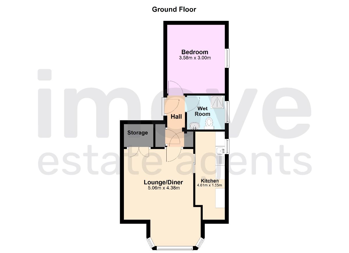 Flat 1, Glenallon, Torquay floorplan
