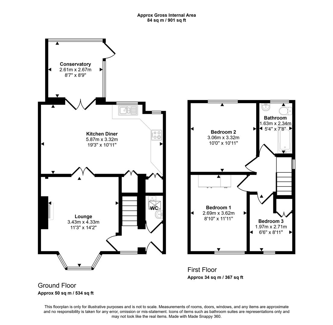 54, Bishopscourt Road, Sheffield floorplan