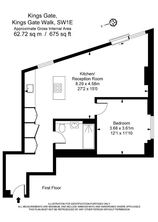Apartment 1.02, 1 Kings Gate Walk, London floorplan