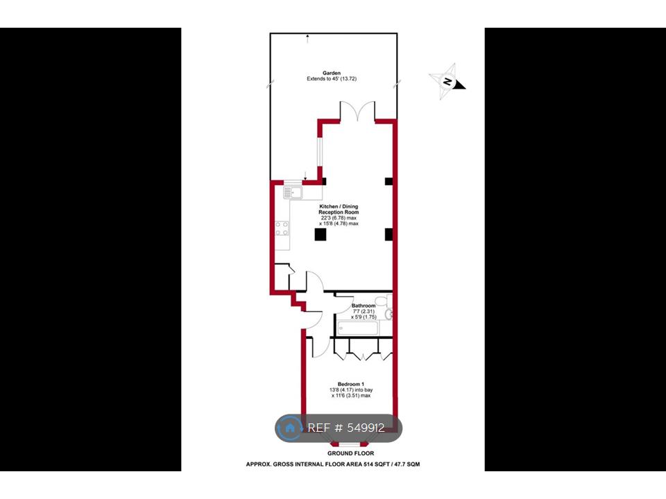 1 Bedrooms Flat to rent in Regina Road, London N4