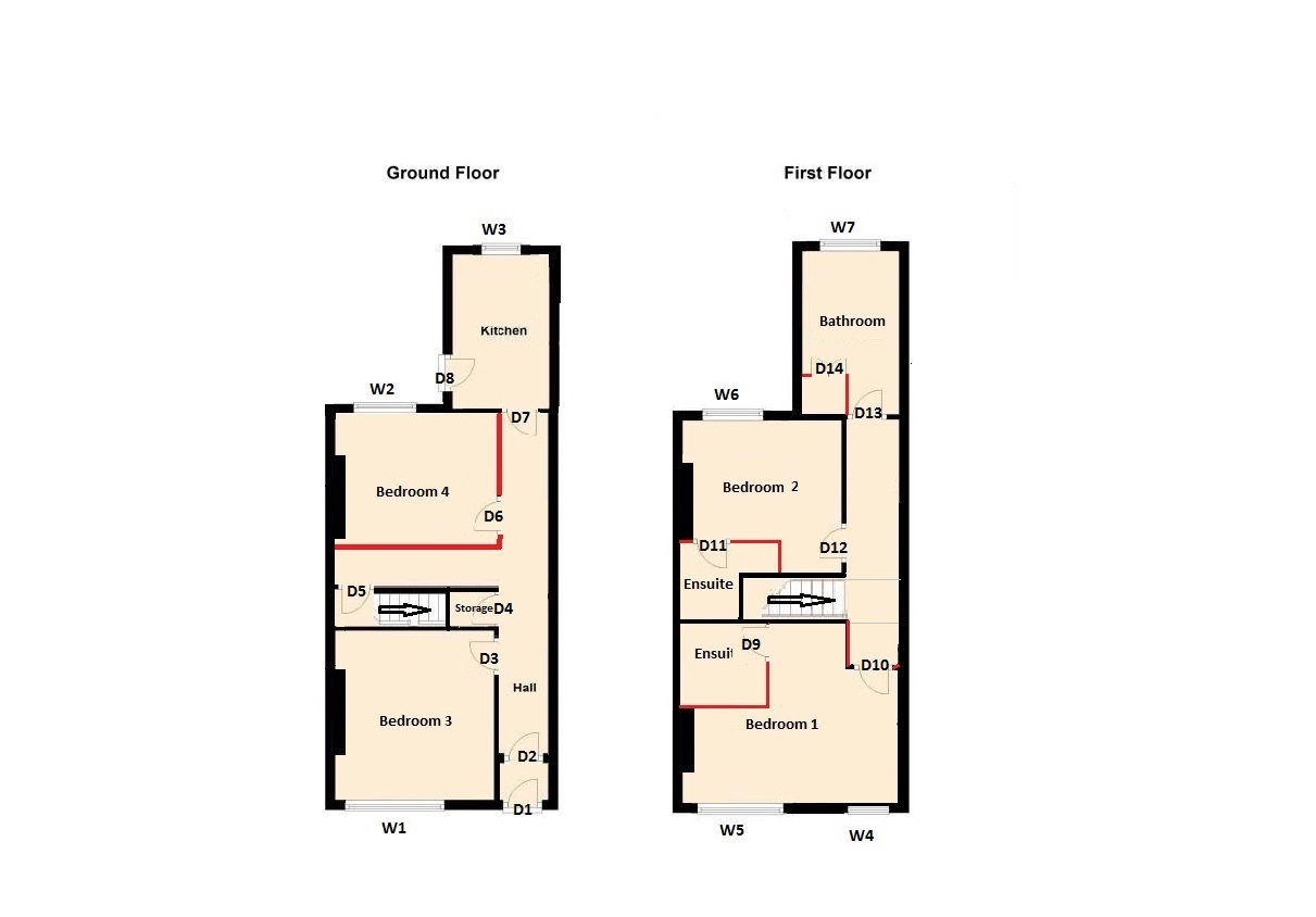 Room 4, 225 Horsedge Street, Oldham floorplan