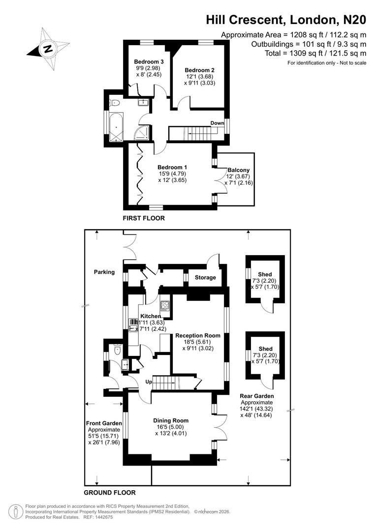 18, Hill Crescent, Totteridge floorplan