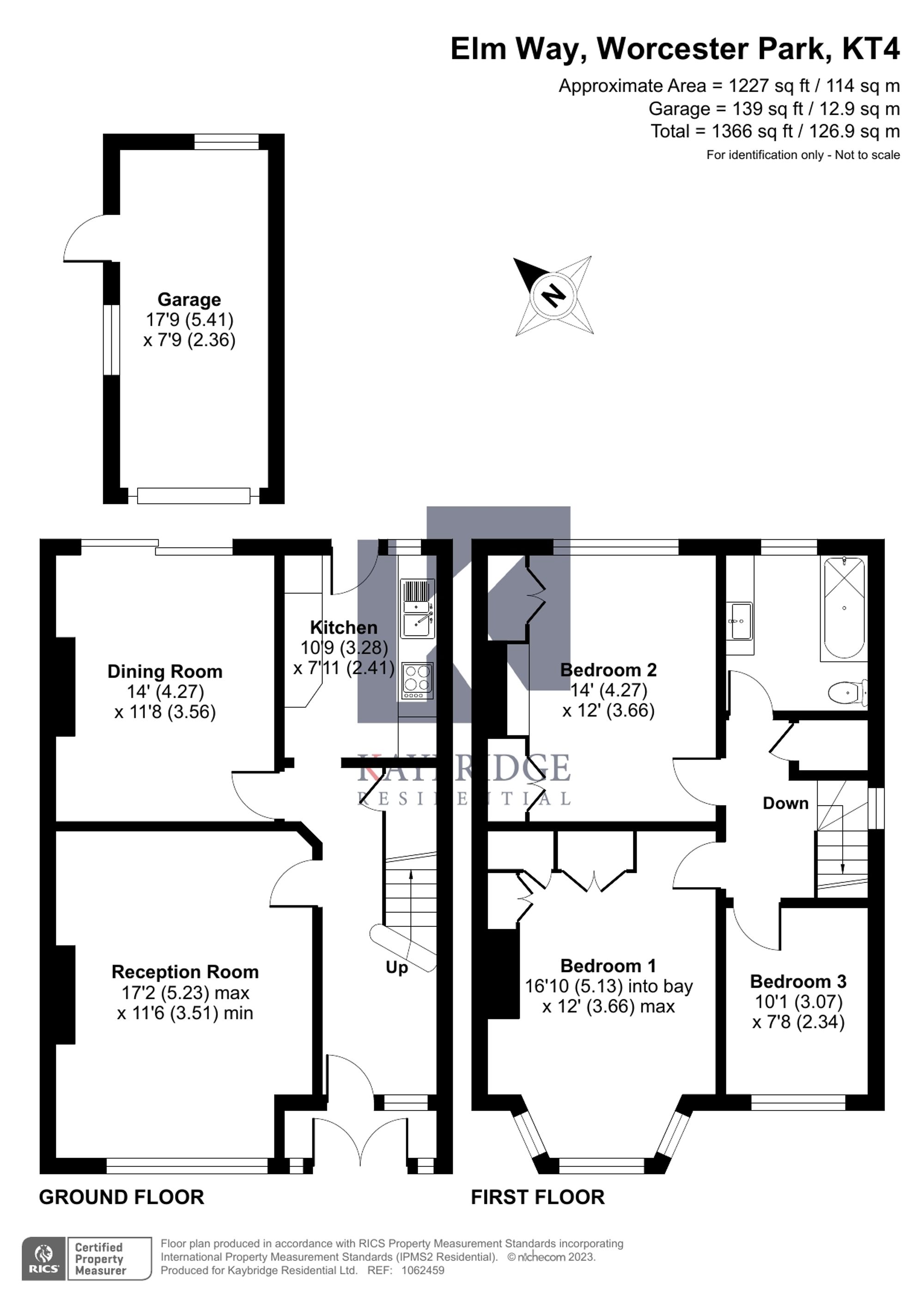 Elm Way, Worcester Park KT4, 3 bedroom semidetached house for sale