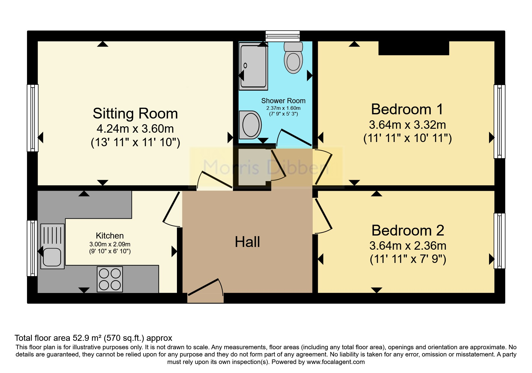 Flat 1 St. Hermans Mansions, 21, St. Hermans Road, Hampshire floorplan