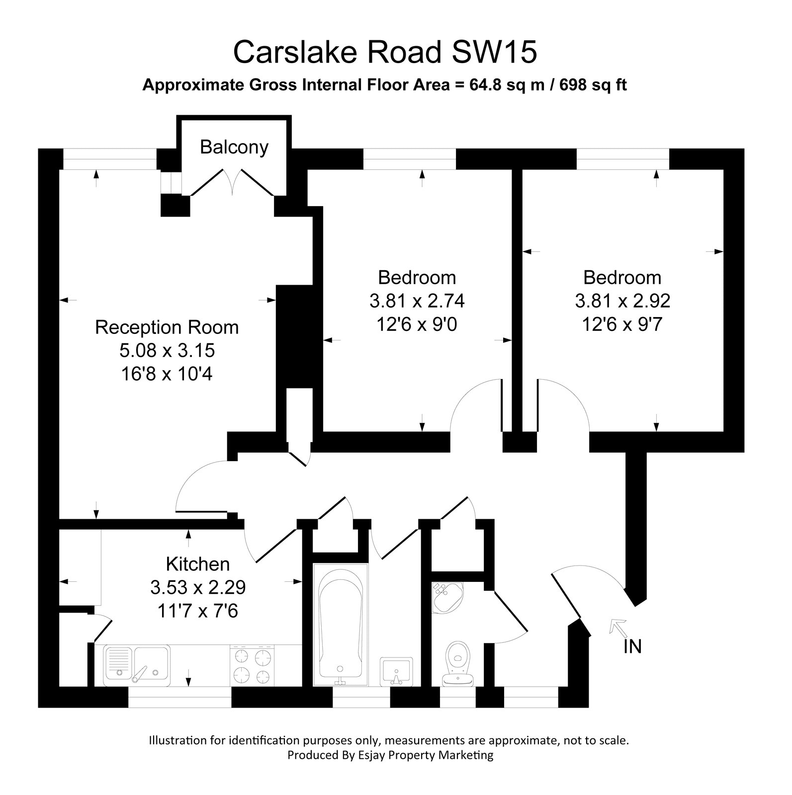 32,, Carslake Road, London floorplan