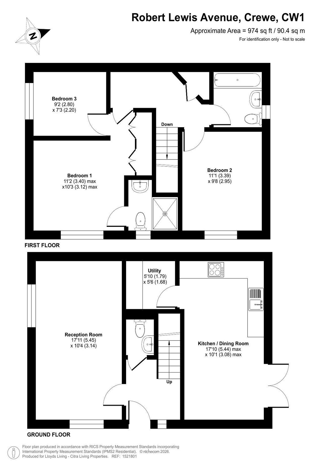 47, Robert Lewis Avenue, Crewe floorplan