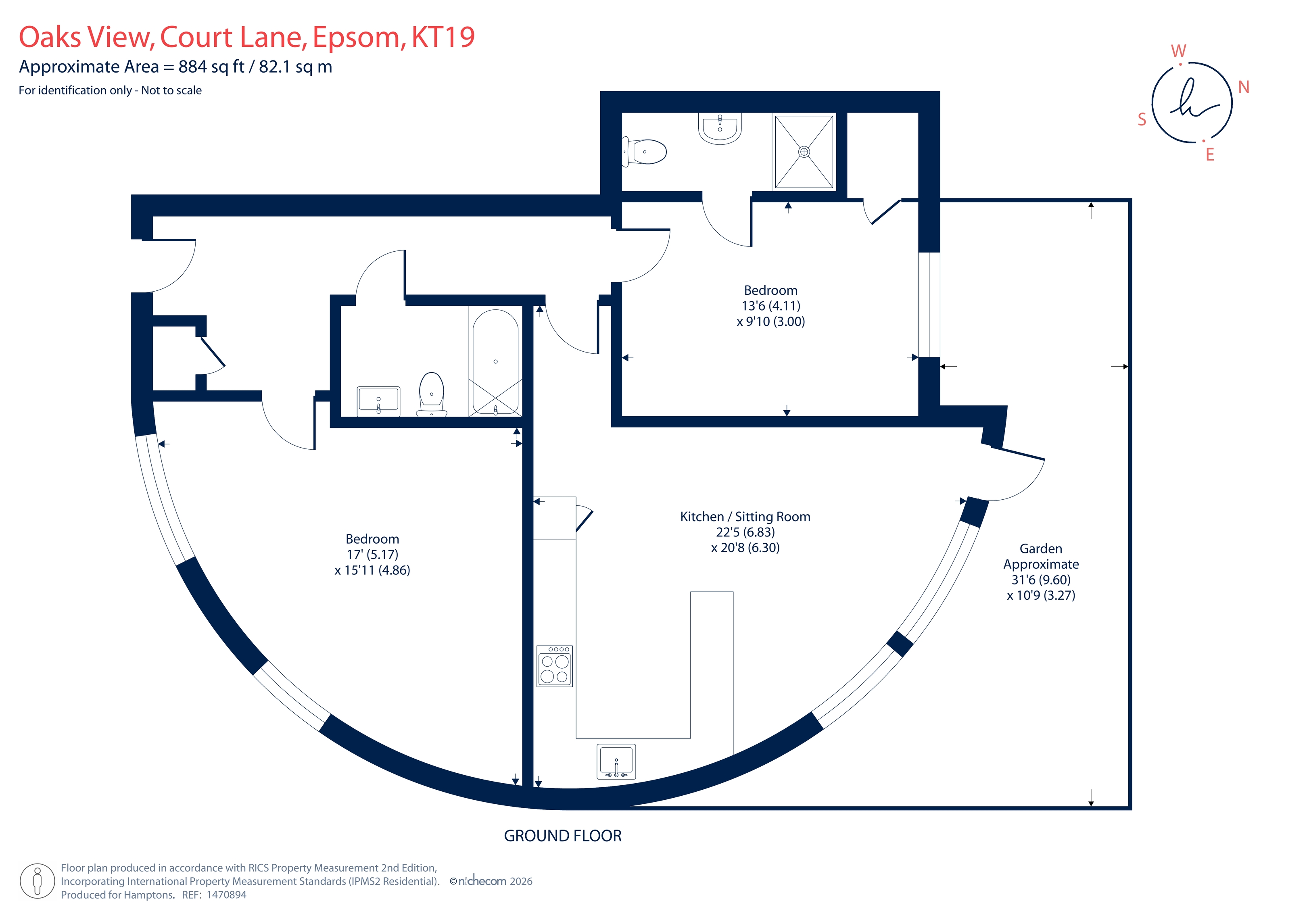 Flat 15, Oaks View, Court Lane, Epsom floorplan
