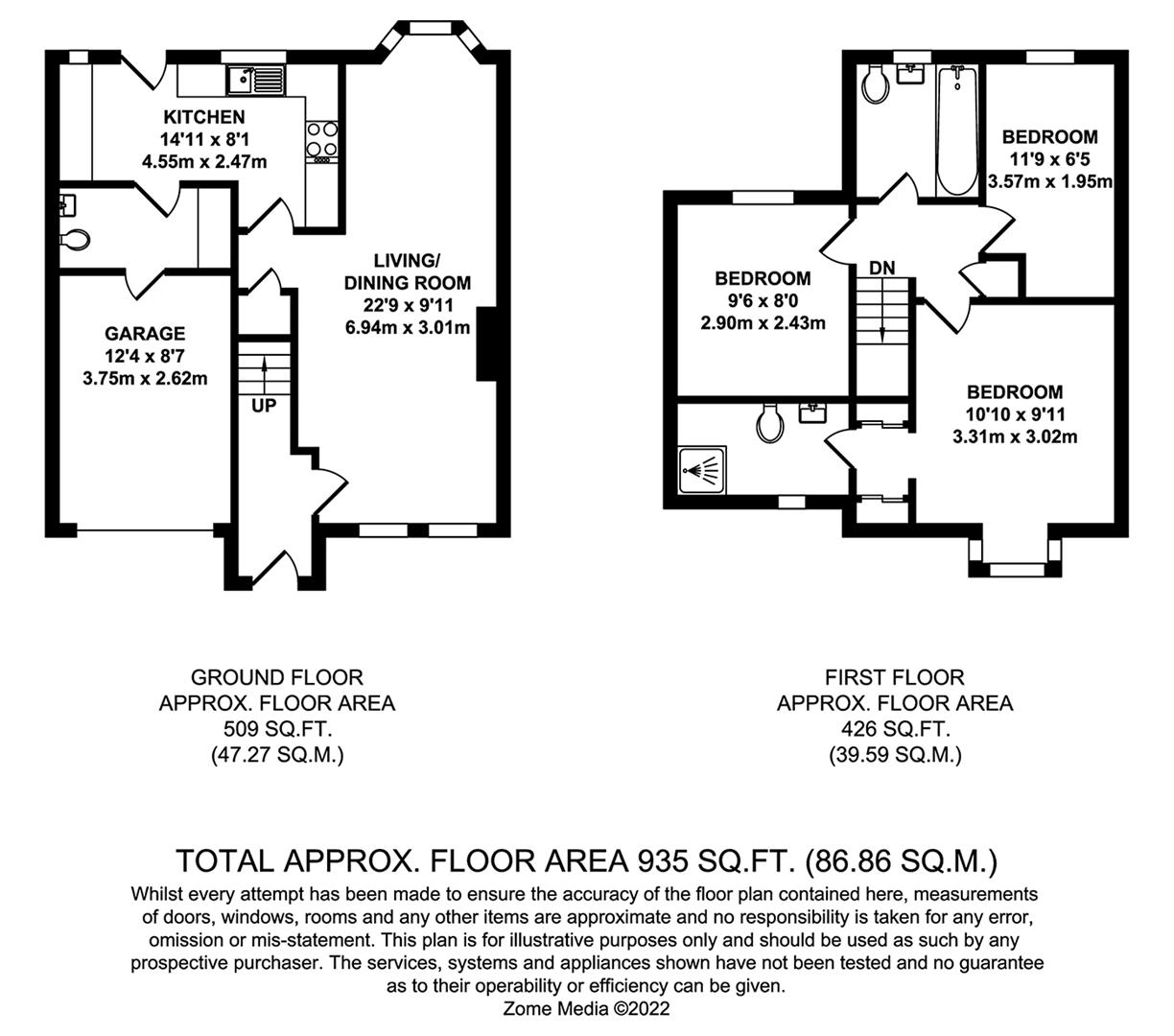 19, Saxon Close, Kings Hill floorplan