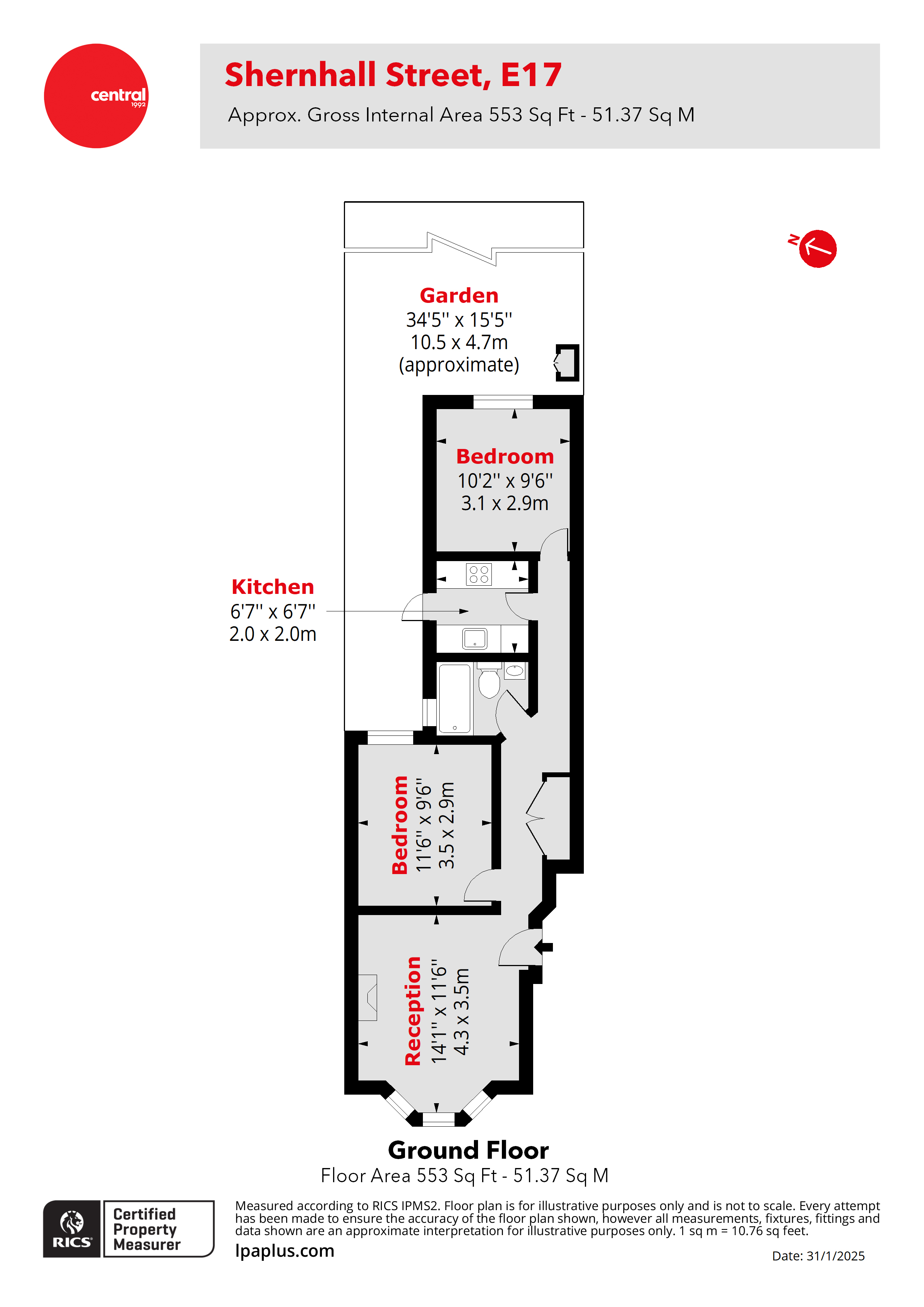 177, Shernhall Street, London floorplan