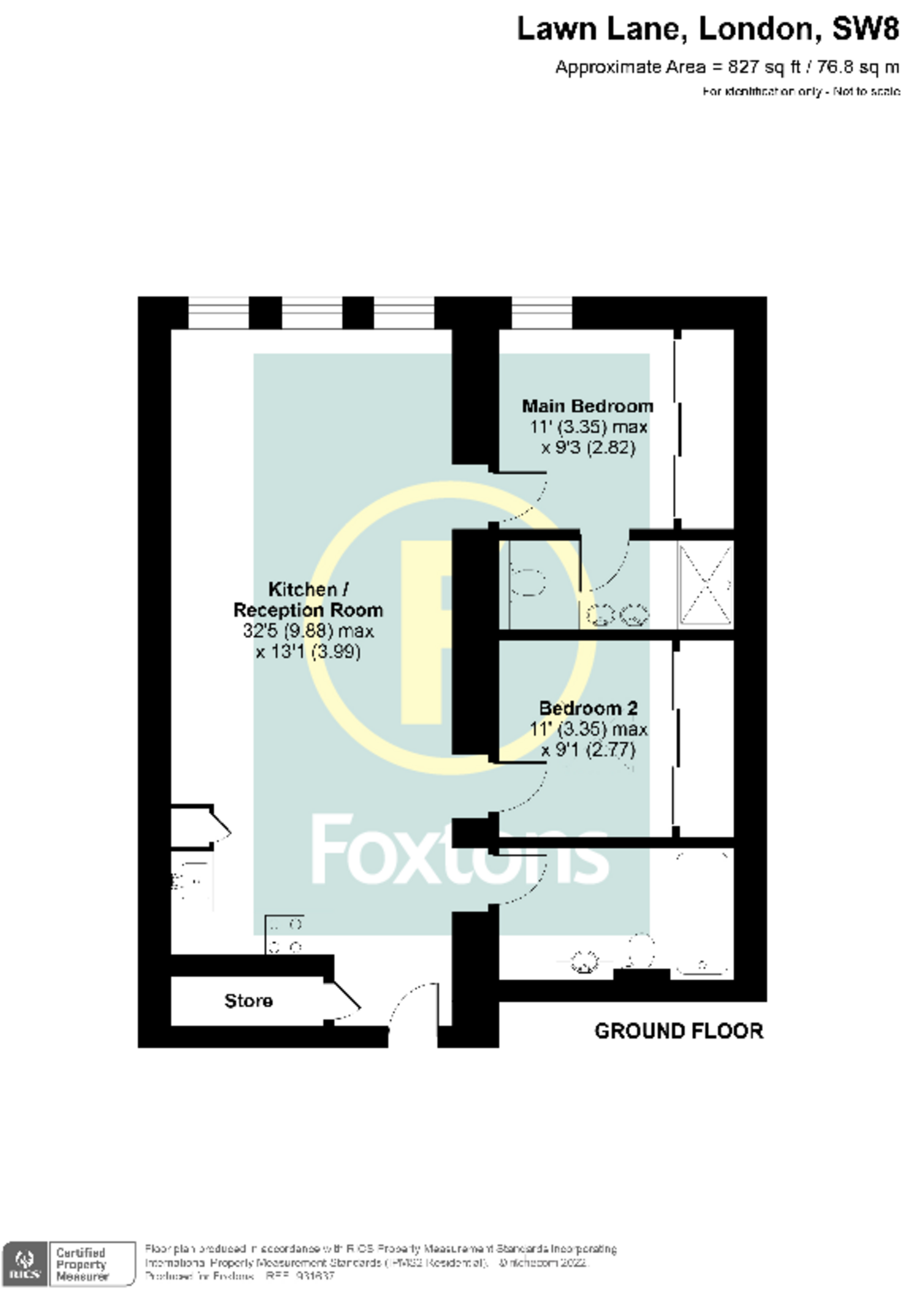 Lawn Lane, Vauxhall floorplan