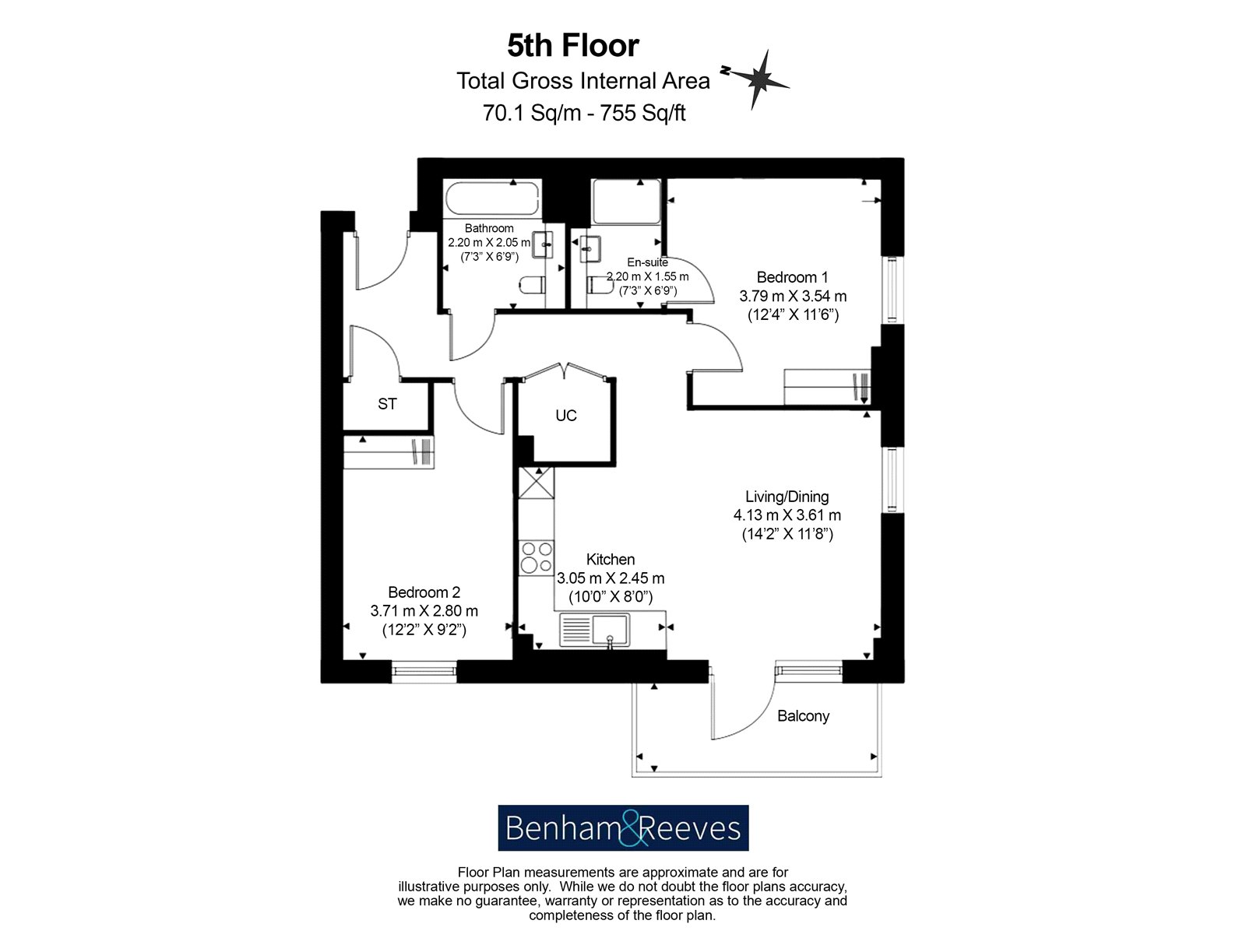 Flat 34, Robertson Apartments, 4, Donovan Way, Harrow floorplan