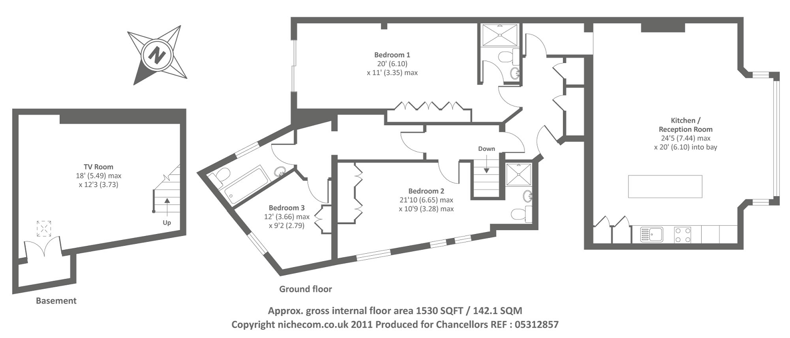 3 Bedrooms Flat to rent in Richmond, Surrey TW10