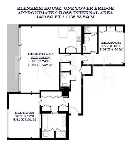 Blenheim House, One Tower Bridge floorplan