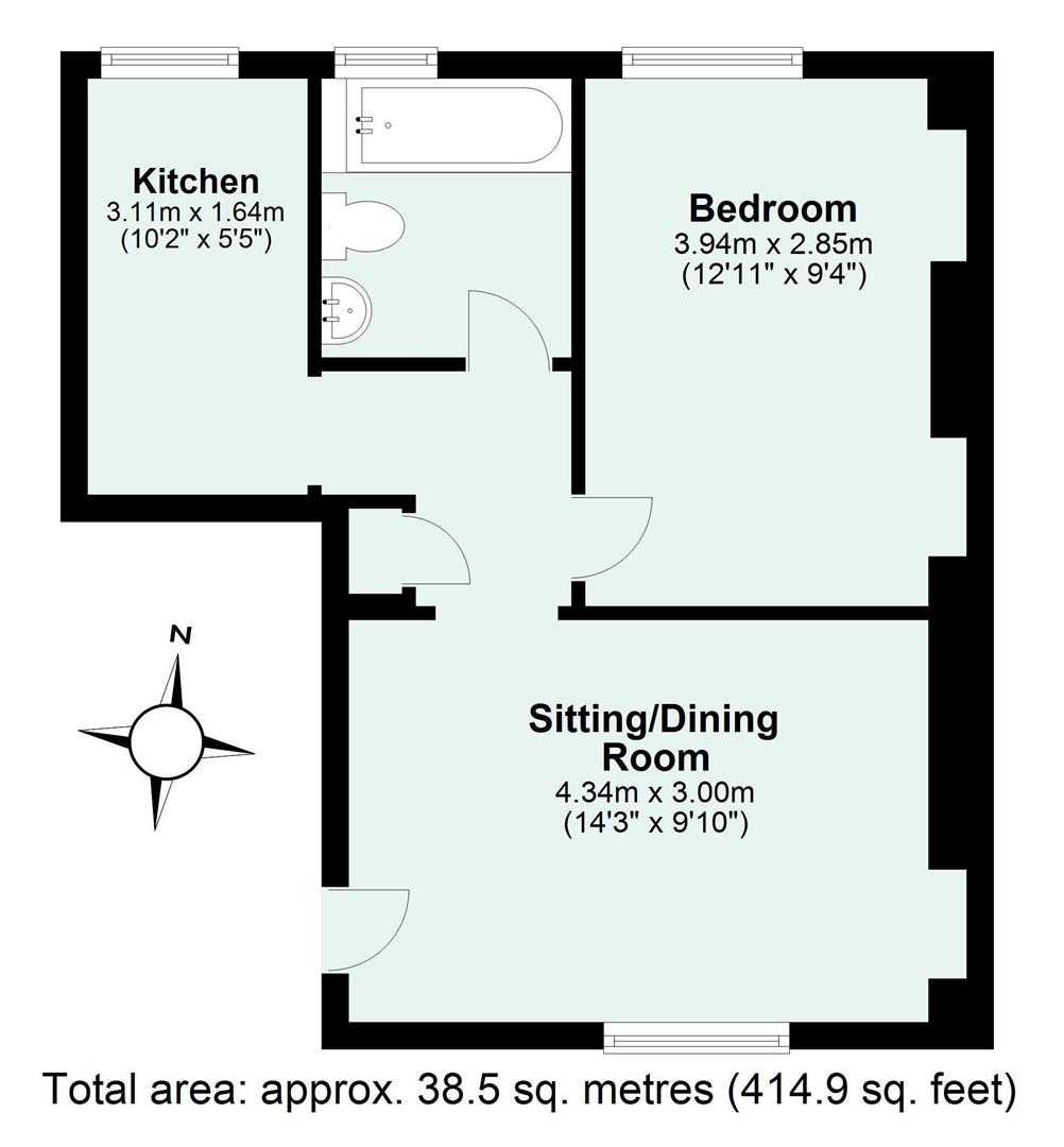 3, Mill Cottages, Uffculme floorplan