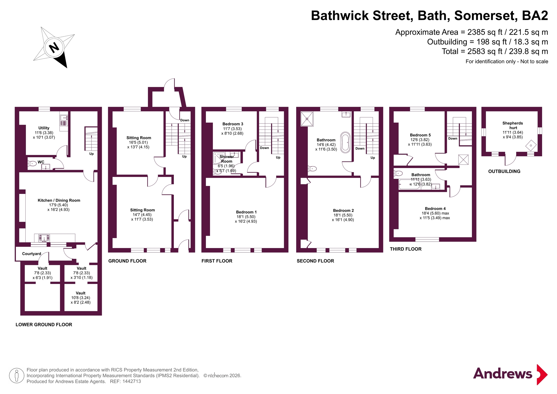 16, Bathwick Street, Somerset floorplan