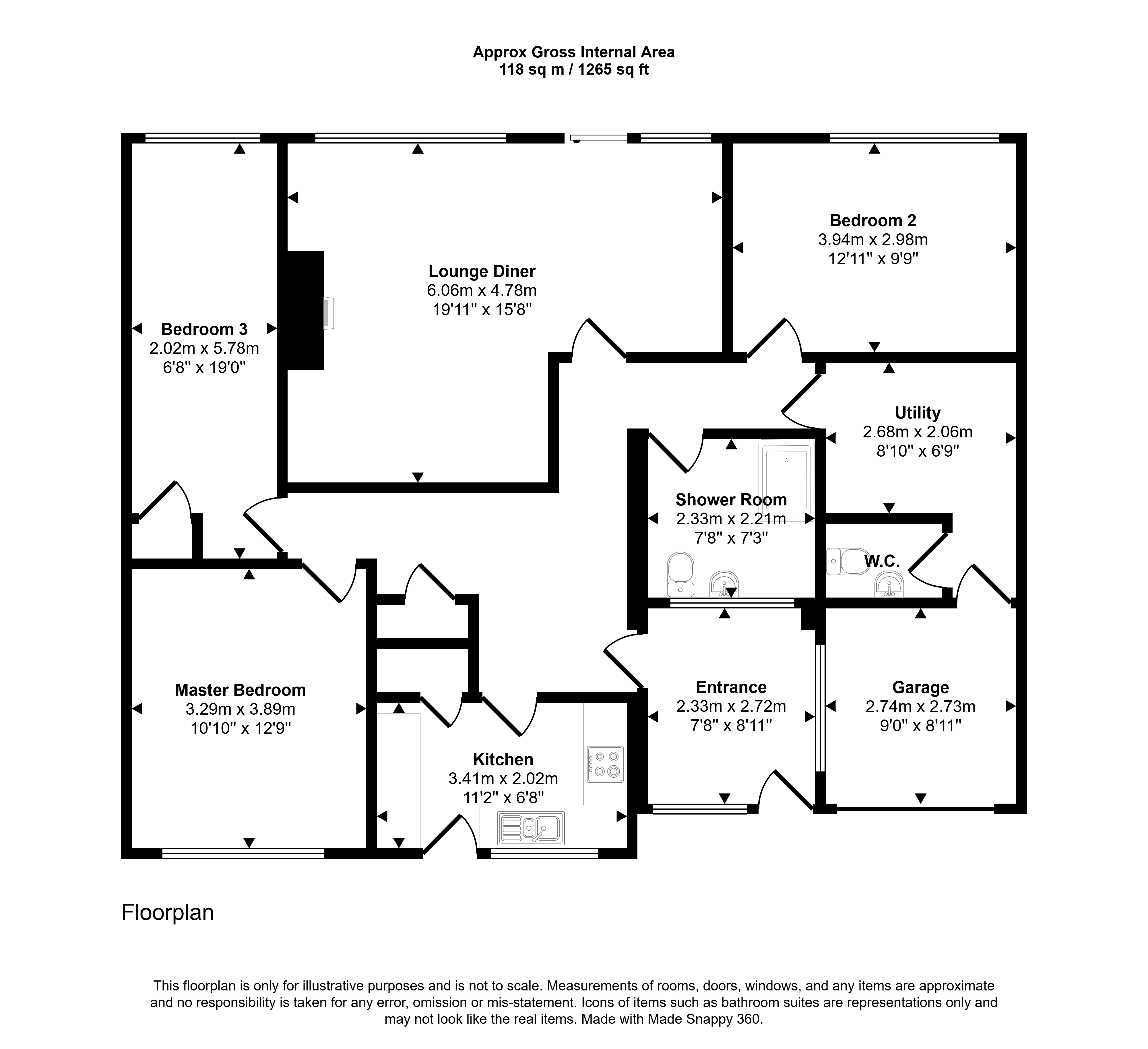 2, Grenada Close, Whitley Bay floorplan