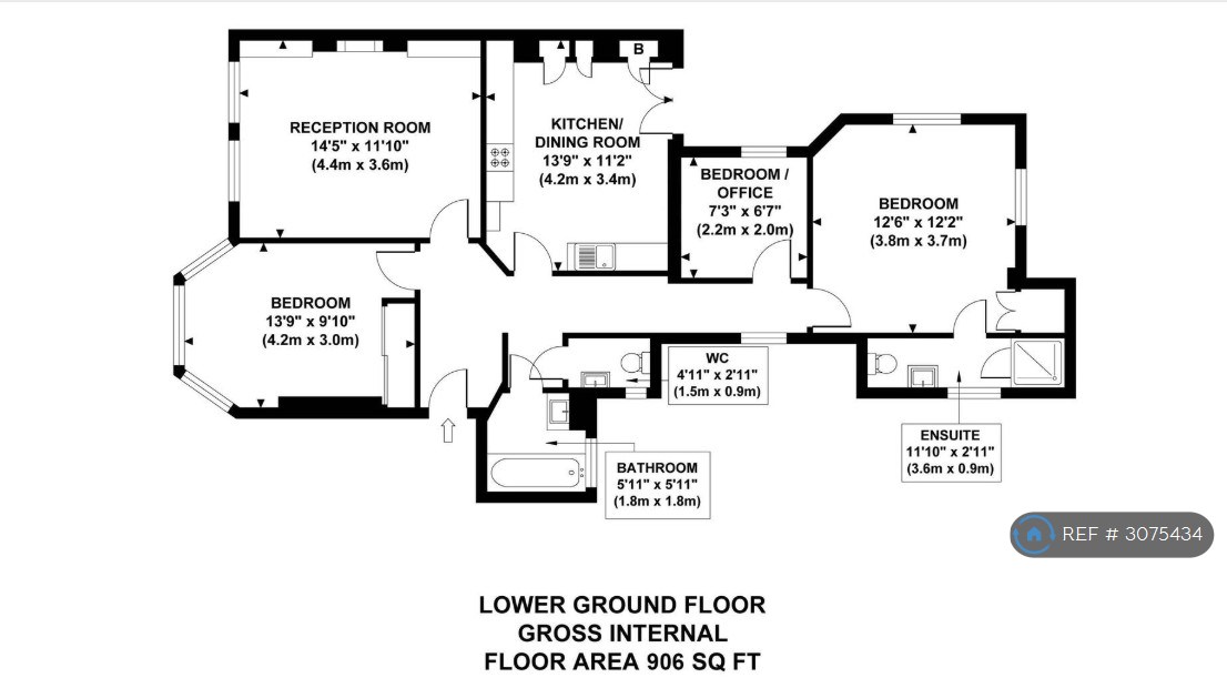 Flat, Biddulph Mansions Elgin Avenue, London floorplan