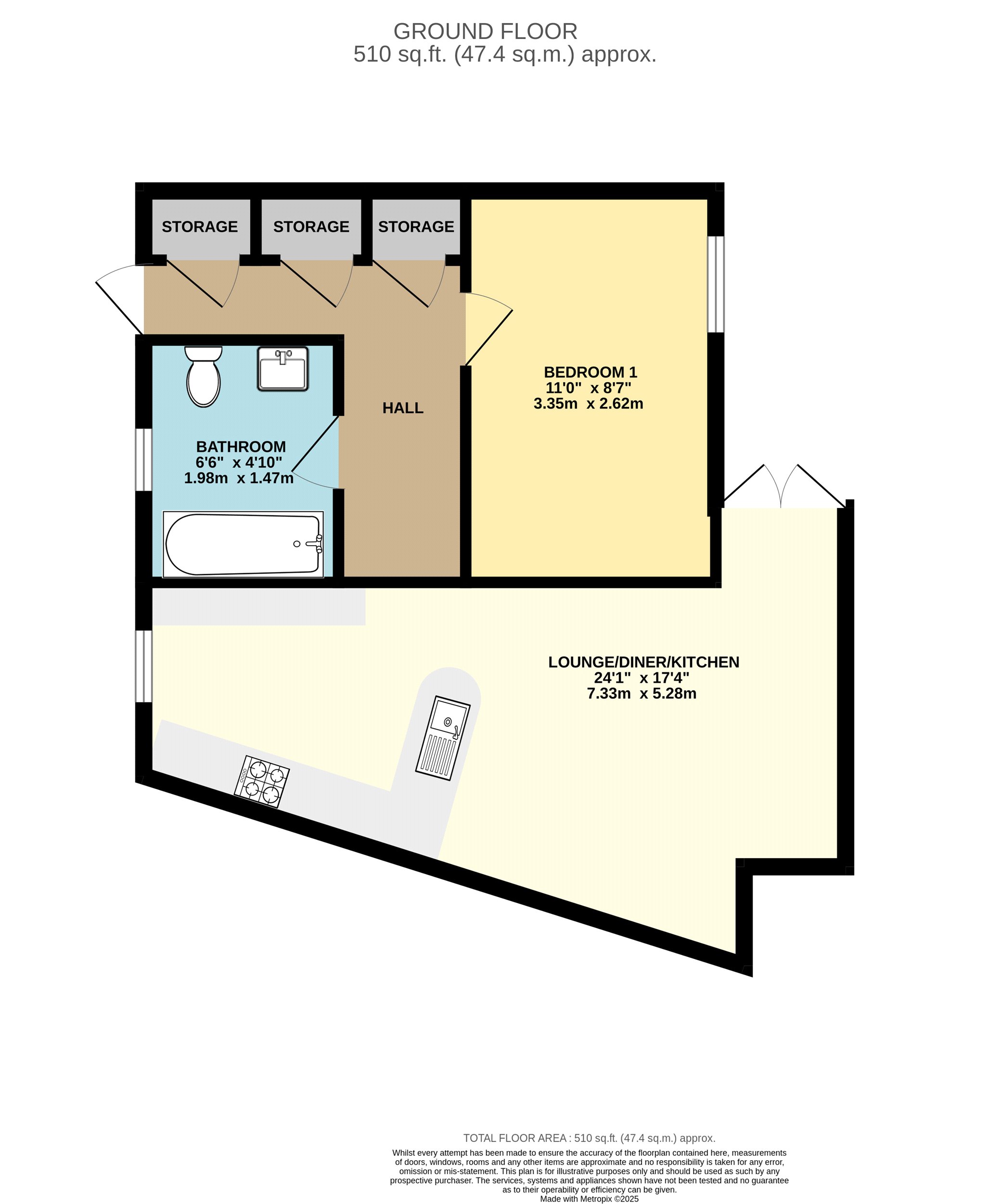 1 Hartland Apartments The Esplanade, Woolacombe Devon, Devon floorplan