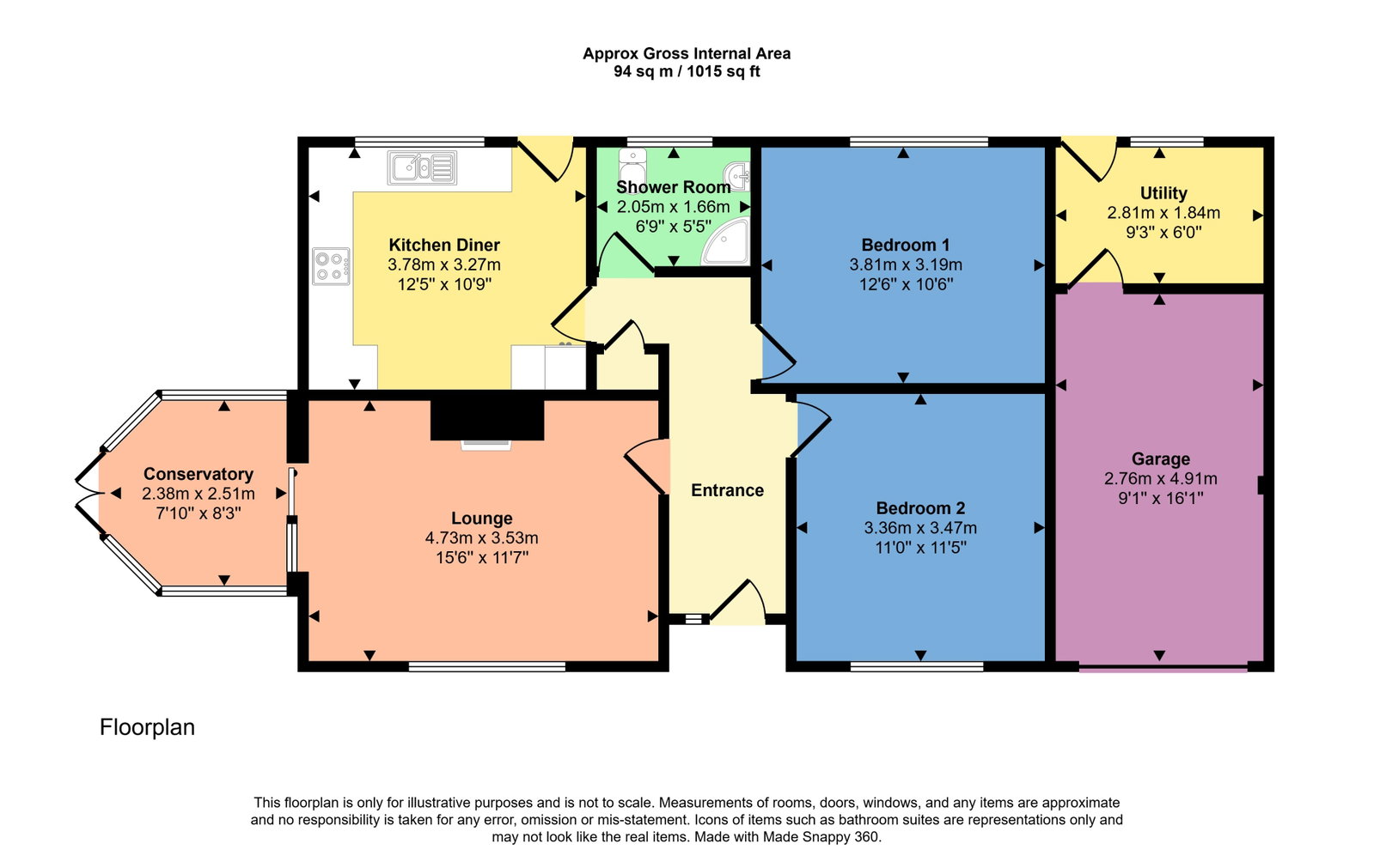 10, Whitestiles, Workington floorplan