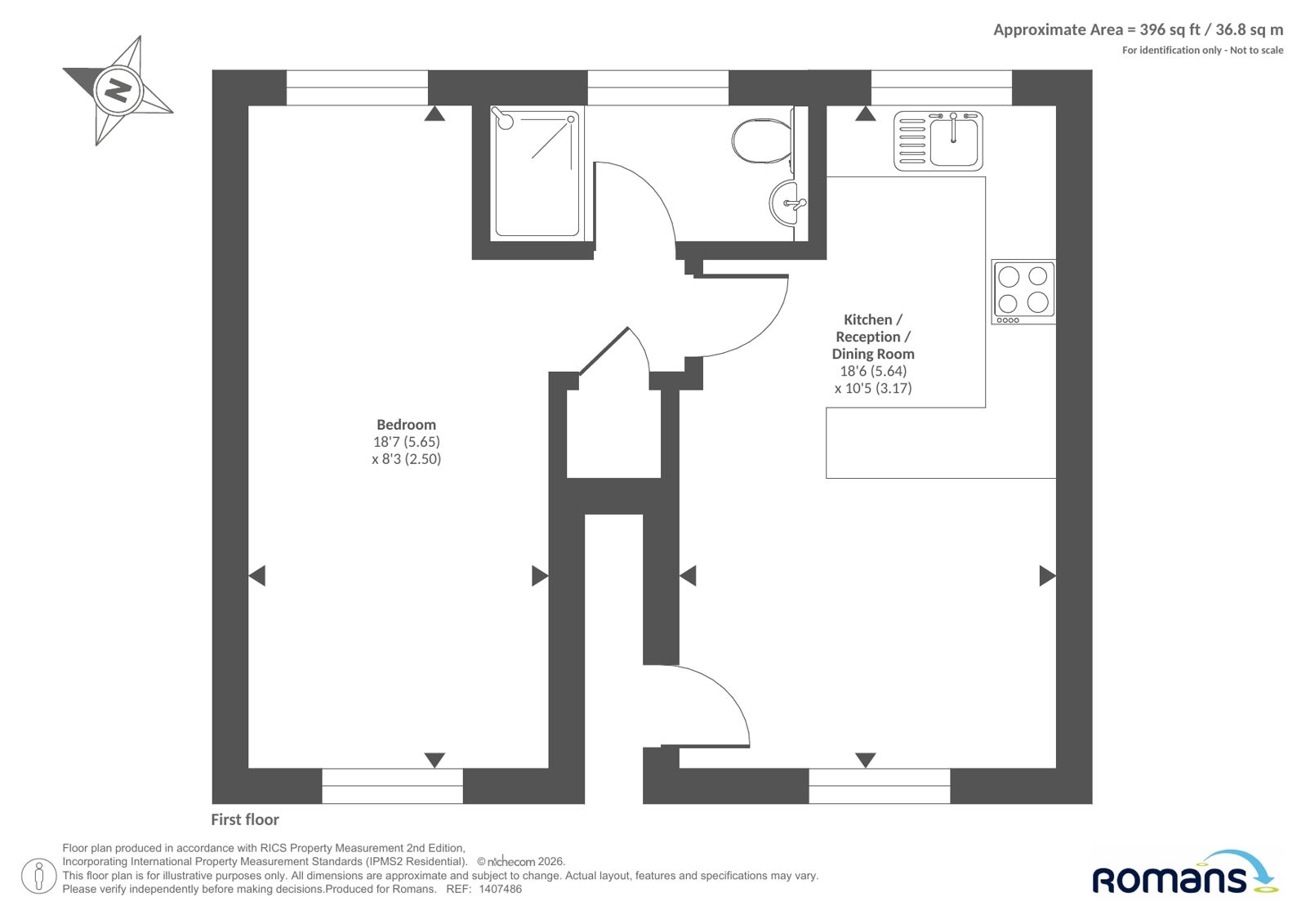 Flat 2, 40, Carey Street, Berkshire floorplan